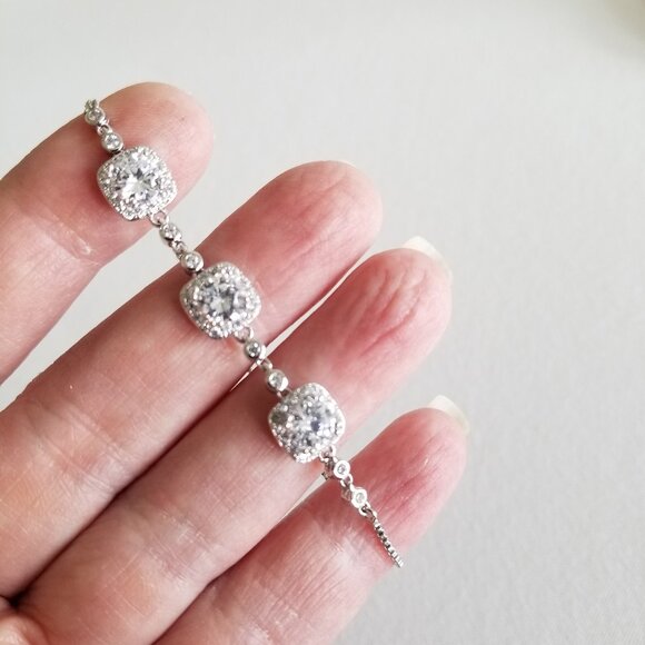 Cubic Zirconia Tennis Bracelet - NEW - Picture 7 of 7